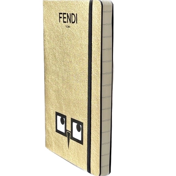 Fendi Gold Leather Bound “Monster” Collectible Journal/Notebook - Picture 9 of 9